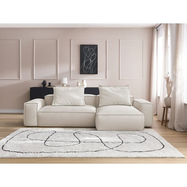 Beżowy narożnik z imitacji skóry (strona zmienna) Boheme – Bobochic Paris-image-1