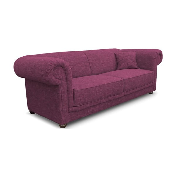 Różowa sofa trzyosobowa Rodier Aubusson