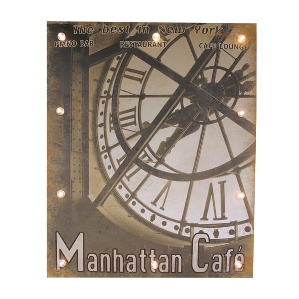 Dekoracja świetlna Antic Line Manhattan Cafe, 45x60 cm