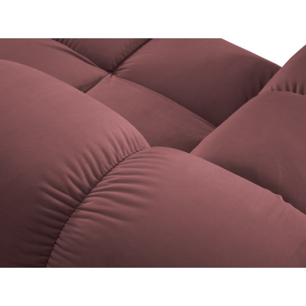 Różowa aksamitna sofa 379 cm Bellis – Micadoni Home-image-1