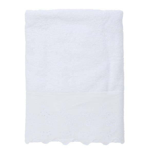 Biały ręcznik Clayre & Eef Blanc, 140 x 70 cm