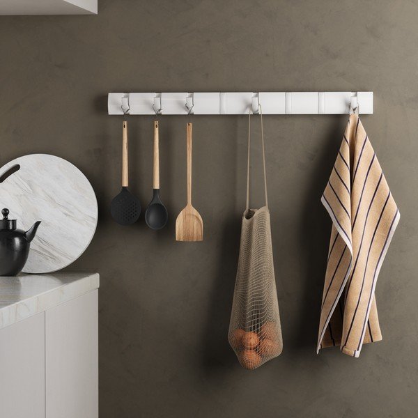 Wieszak ścienny z litego drewna sosnowego w matowym białym kolorze 81 cm Flip – Umbra-image-3