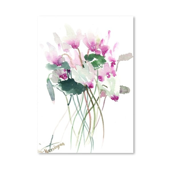 Plakat White Pink Flowers (projekt Suren Nersisyan)