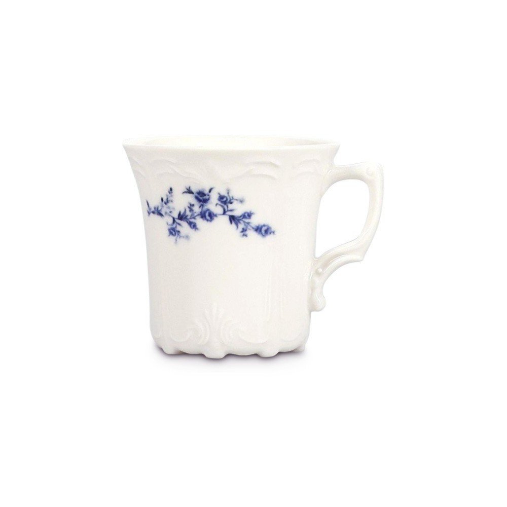 Biała/niebieska porcelanowa filiżanka do cappuccino 200 ml Retro – BonBistro