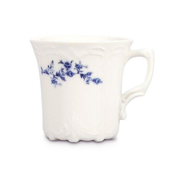 Biała/niebieska porcelanowa filiżanka do cappuccino 200 ml Retro – BonBistro