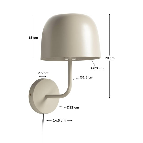 Beżowy kinkiet Kave Home Alish-image-2