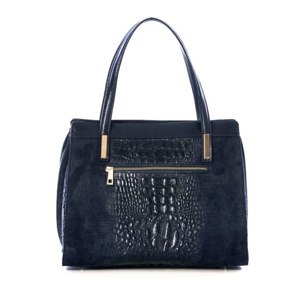 Skórzana torebka Croco Blue-image-2