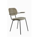 Beżowe aksamitne krzesło Emma – Light & Living