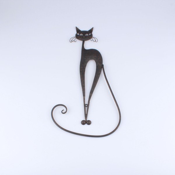Dekoracyjna figurka kota z metalu Dakls-image-1