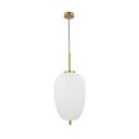Biała/w kolorze mosiądzu szklana lampa wisząca ø 27 cm Lato – Nova Luce