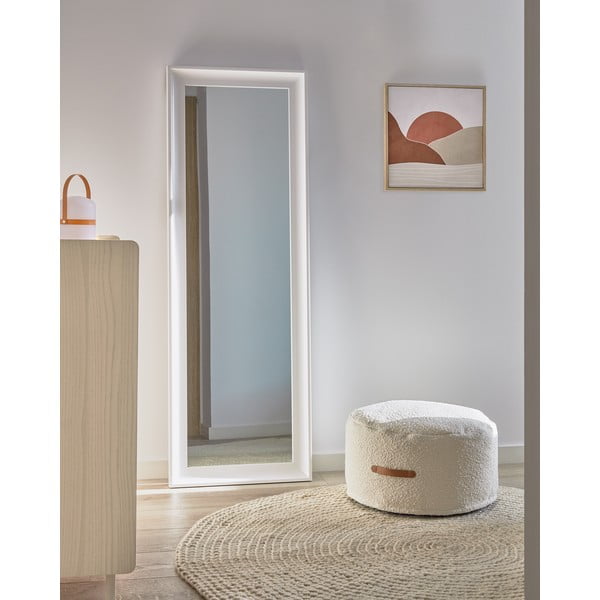 Biały puf Kave Home Adara, ø 50 cm-image-1