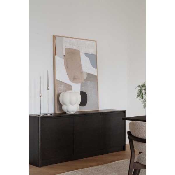 Komoda w dekorze dębu w ciemnym naturalnym kolorze 180x70x40 cm Melstone – Rowico-image-1