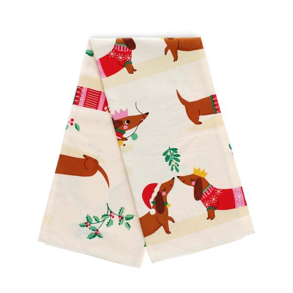 Bawełniana ścierka 70x50 cm Festive Sausage Dog – Rex London-image-2