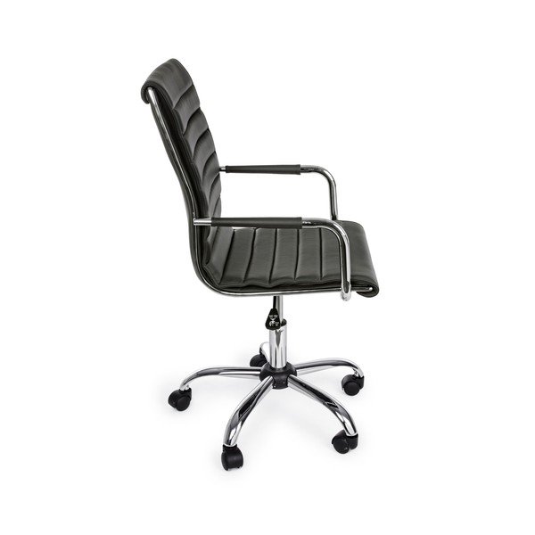 Ciemnoszare krzesło biurowe z imitacji skóry Perth – Yes Everyday-image-3