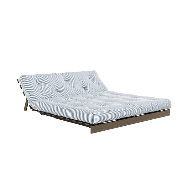 Biała/jasnoniebieska rozkładana sofa 160 cm Roots - Karup Design-image-4