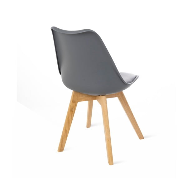 Zestaw 2 szarych krzeseł z bukowymi nogami Bonami Essentials Retro-image-4