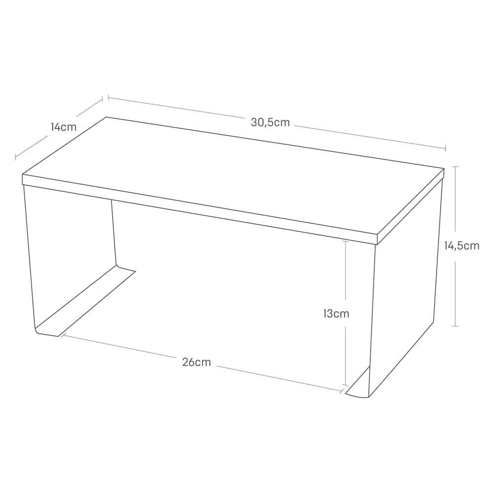 Biało-naturalna metalowa dodatkowa półka 30,5x14 cm Tosca – YAMAZAKI (zdjęcie 8)