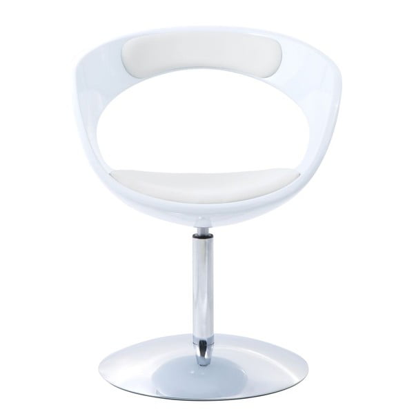 Krzesło obrotowe Flop, białe/białe