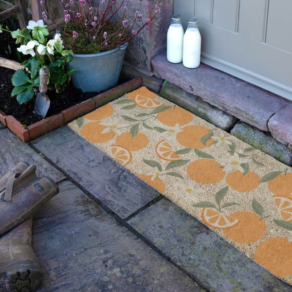 Wycieraczka z włókna kokosowego 40x120 cm Orange – Artsy Doormats-image-2