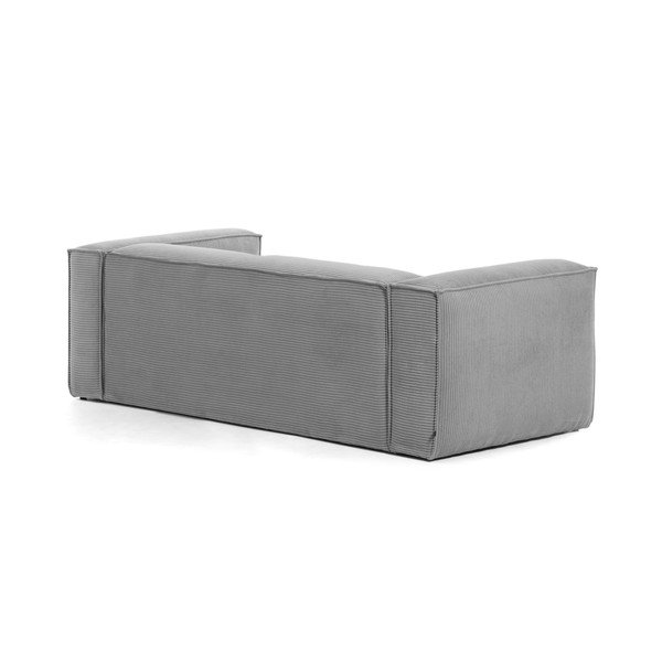 Szara sztruksowa sofa 240 cm Blok – Kave Home-image-4