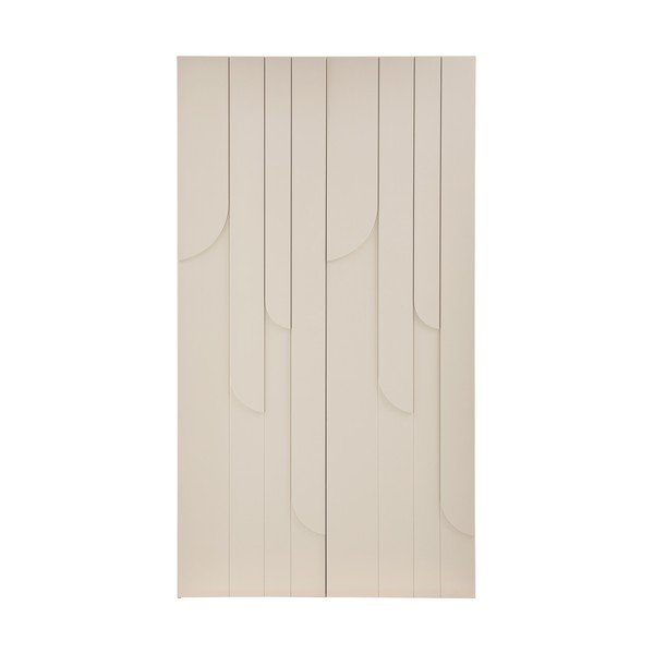 Jasnoszara szafa z litego drewna sosnowego 110x200x57 cm Rain – WOOOD-image-2