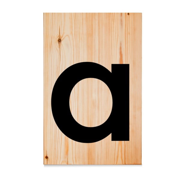 Drewniana tabliczka Letters A