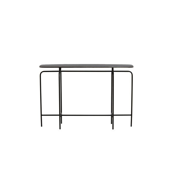 Czarna metalowa konsola 30x120 cm Zapala – Light & Living