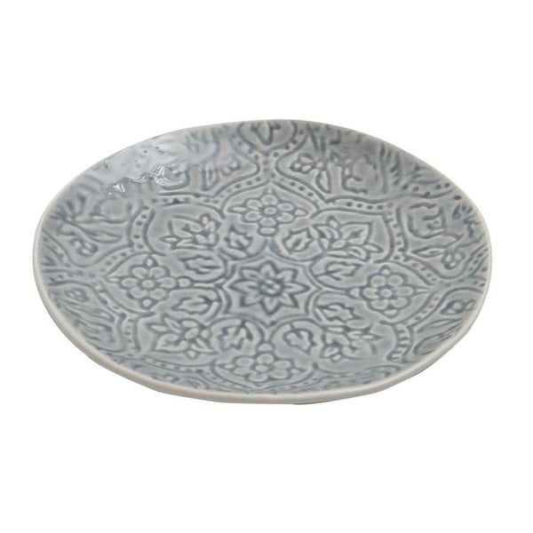 Ceramiczny talerz Botanic Dusty Blue, 22 cm
