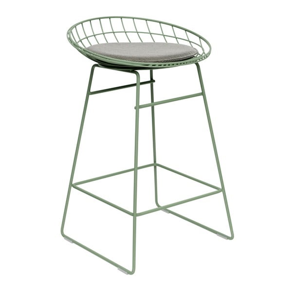 Zielony druciany stołek z siedziskiem Pastoe, 64 cm