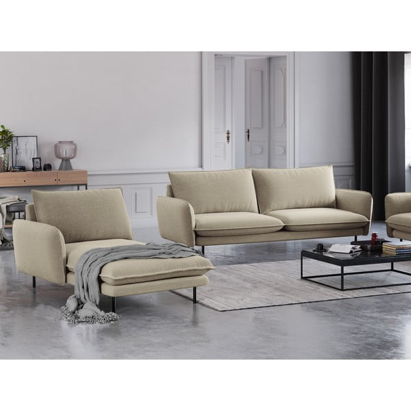 Beżowy szezlong Cosmopolitan Design Vienna, lewostronny-image-1