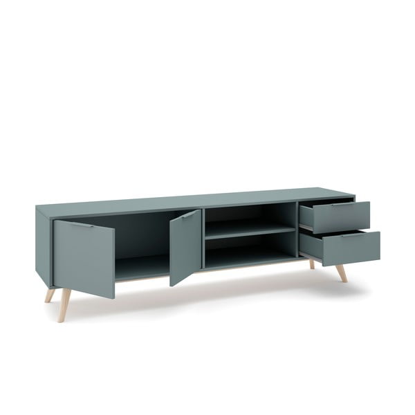 Szarozielona szafka pod TV 180x53x40 cm Pisco – Marckeric-image-2