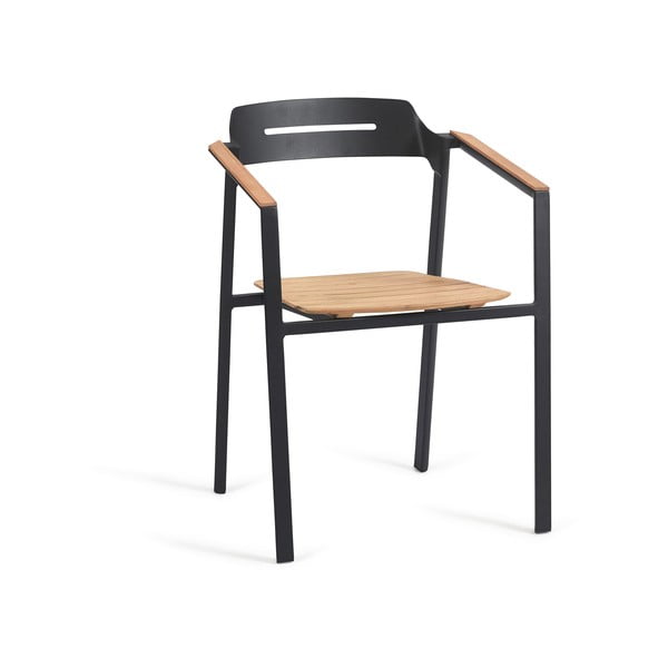 Czarne metalowe krzesło ogrodowe Icon – Diphano