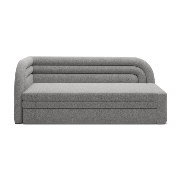 Szara rozkładana/ze schowkiem sofa z materiału bouclé lewostronna 223 cm Fabillo – ELTAP