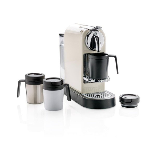 Czarny kubek termiczny z uchem XD Design Coffee to Go, 160 ml-image-1