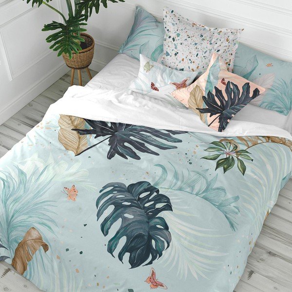 Bawełniana poszwa na kołdrę Happy Friday Basic Tropical, 140x200 cm-image-1