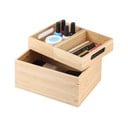 Bambusowy organizer łazienkowy na kosmetyki w naturalnym kolorze Isalys – MSV