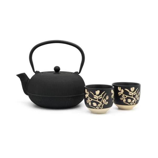 Czarny porcelanowo-żeliwny serwis do herbaty Sichuan – Bredemeijer