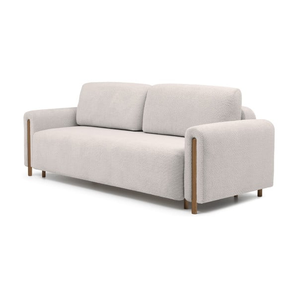 Beżowa rozkładana/ze schowkiem sofa z materiału bouclé 244 cm Arcadova – ELTAP-image-2