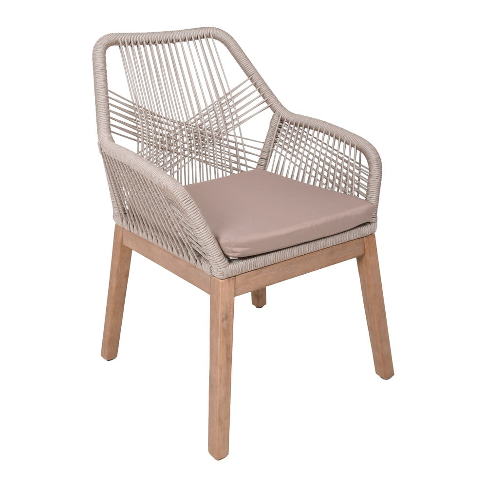 Beżowe drewniane krzesło ogrodowe Pomona – Garden Pleasure