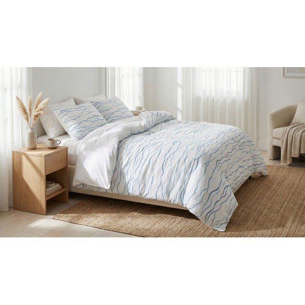 Biała pościel dwuosobowa 200x200 cm Serenity – Mijolnir