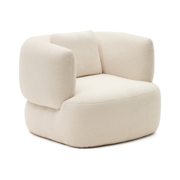 Kremowy fotel z materiału bouclé Martina – Kave Home