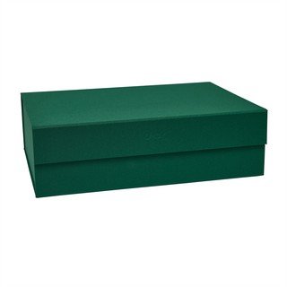 Ciemnozielony kartonowy pojemnik z pokrywką 45x33x15 cm Hako – OYOY Living Design