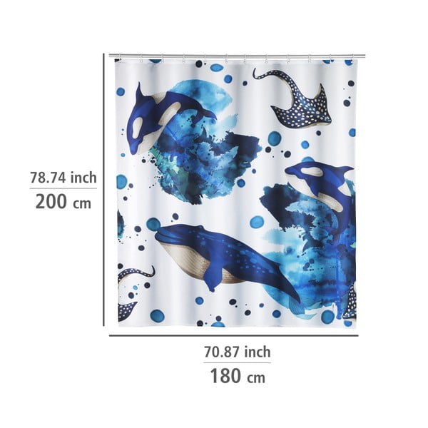 Zasłona prysznicowa 200x180 cm Aquaris – Wenko-image-1