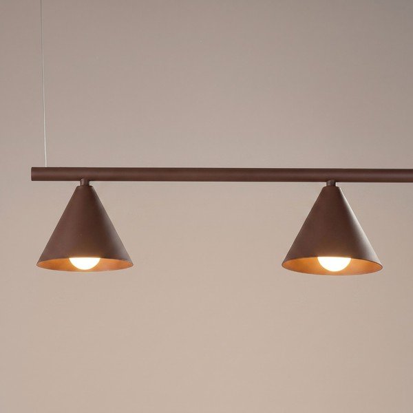 Brązowa stalowa lampa wisząca Zylo – Sollux-image-2