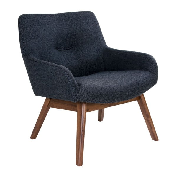 Ciemnokarmelowy fotel z drewna orzecha House Nordic London