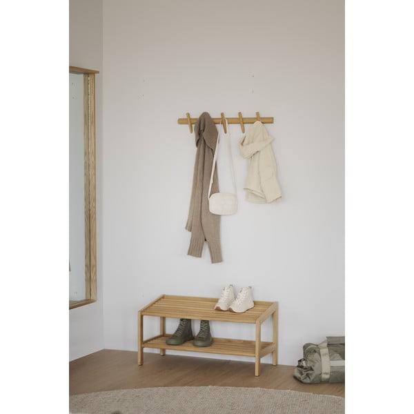 Naturalna szafka na buty z litego drewna dębowego Hillmond – Rowico-image-3