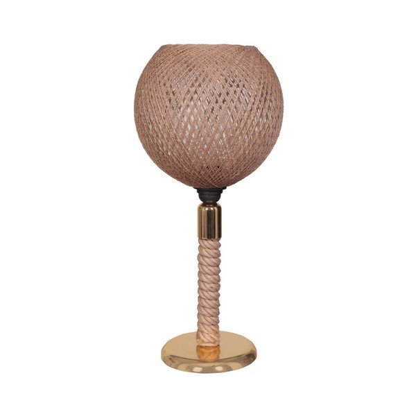 Beżowo-złota lampa stołowa Rope − Magenta Home