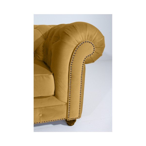 Żółty fotel Max Winzer Orleans Velvet-image-2
