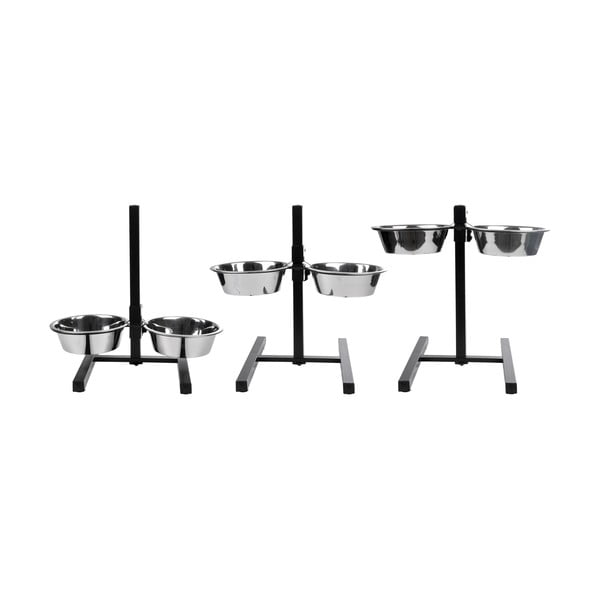 Zestaw misek dla psów ze stali nierdzewnej ze stojakiem – Love Story-image-2