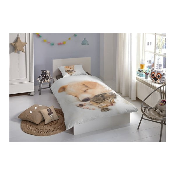 Dziecięca pościel bawełniana Good Morning Sleeping, 140x200 cm-image-1